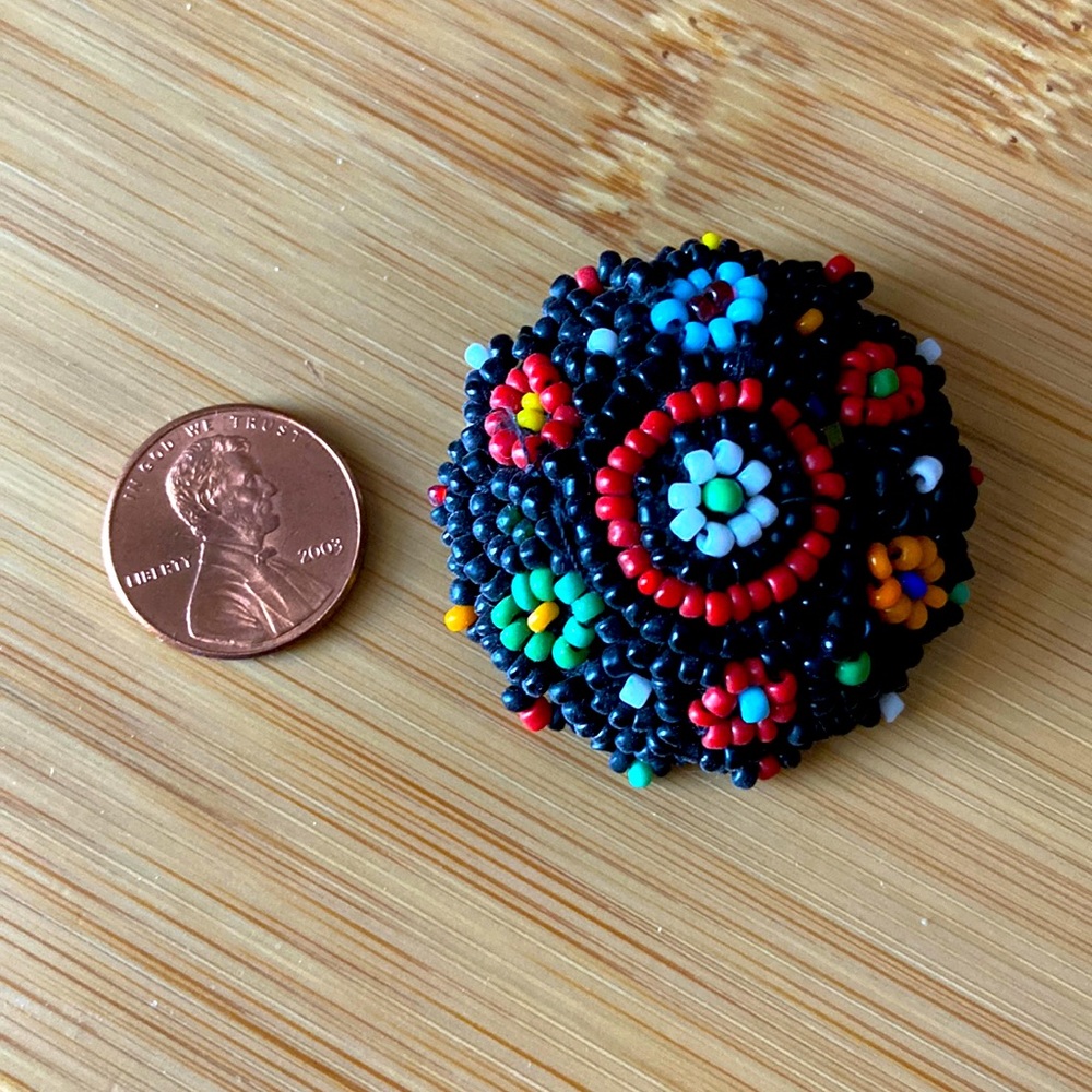 Handmade beaded brooch